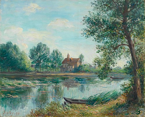 Banks of the Loing at Saint Mammès, 1892, Alfred Sisley