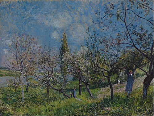 Un verger au printemps, By, 1881, Alfred Sisley