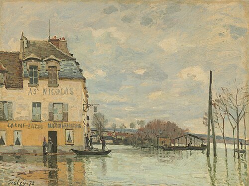 Flood at Port-Marly, 1872, Alfred Sisley