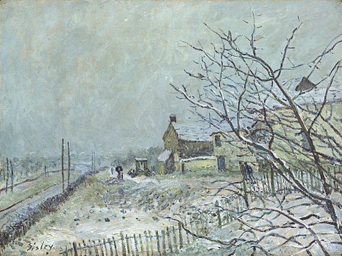 First Snow at Veneux-Nadon, 1878, Alfred Sisley
