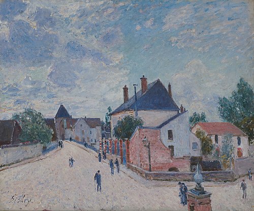 Street in Moret, 1890, Alfred Sisley