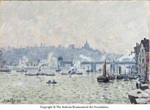 View of the Thames: Charing Cross Bridge, 1874, Alfred Sisley