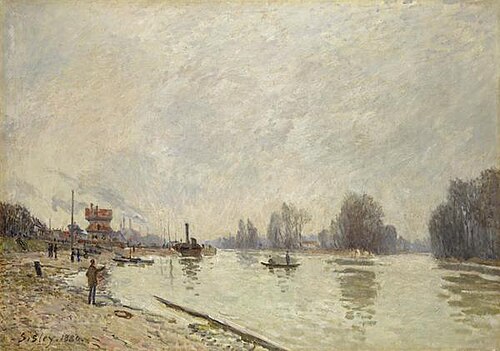 The Seine at Suresnes, 1880, Alfred Sisley