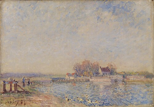 Saint Mammès–Loing Canal (Saint Mammès–Canal du Loing), 1884, Alfred Sisley