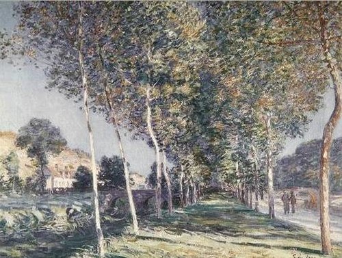 Allée de peupliers aux environs de Moret-sur-Loing, 1890, Alfred Sisley