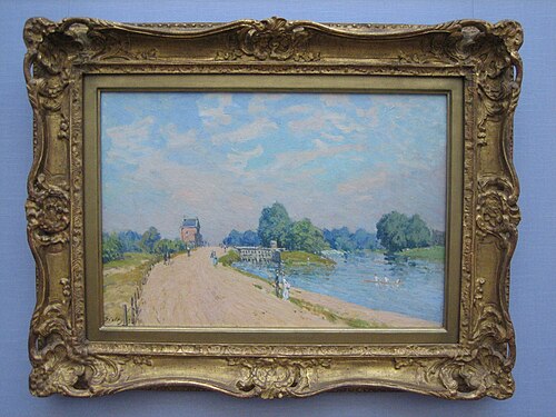La Route de Hampton Court à Molesey, 1874, Alfred Sisley