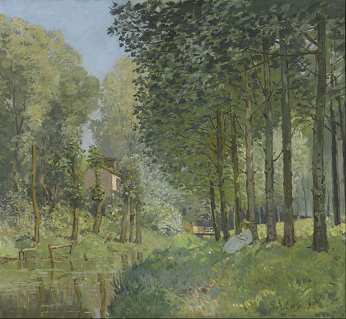 Le Repos au bord d'un ruisseau. Lisière de bois, 1878, Alfred Sisley