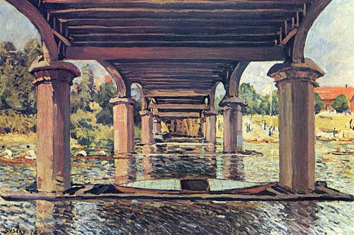 Sous le pont de Hampton Court, 1874, Alfred Sisley