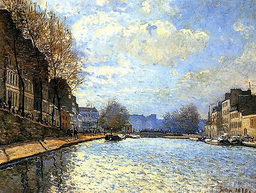 Vue du canal Saint-Martin, 1870, Alfred Sisley