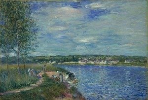 Washerwomen, near Champagne, 1882, Alfred Sisley
