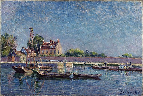 The Lock of Saint-Mammès, 1885, Alfred Sisley