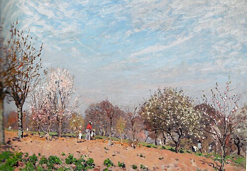 Pommiers en fleur à Louveciennes, 1873, Alfred Sisley