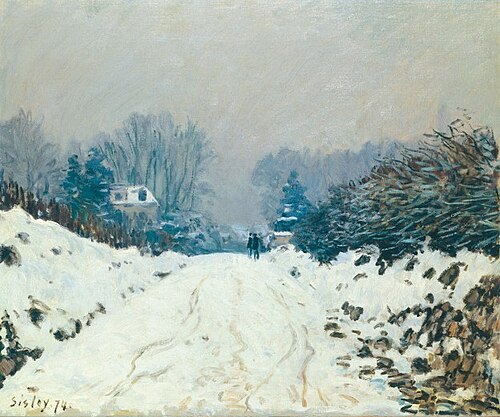 Paysage d'hiver à Louveciennes, 1874, Alfred Sisley