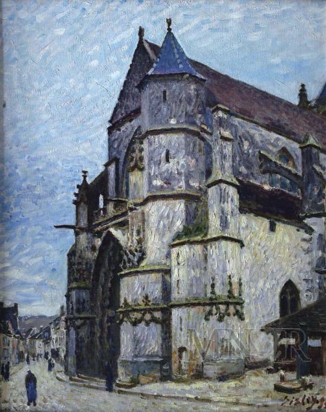 L'Église de Moret, en hiver, 1894, Alfred Sisley