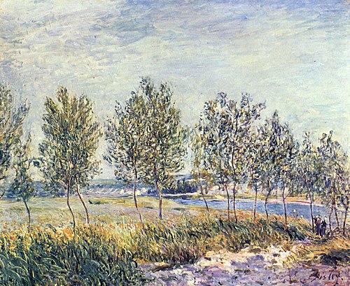 Poplars on a River Bank, 1882, Alfred Sisley