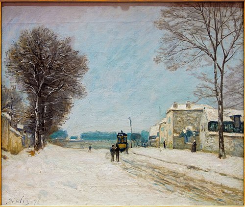 En hiver, effet de neige, 1876, Alfred Sisley