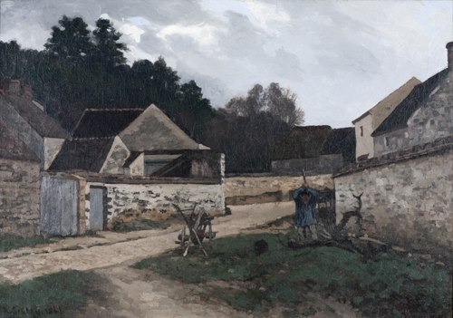 Rue de village à Marlotte, près de Fontainebleau, 1866, Alfred Sisley