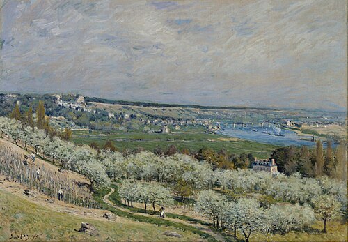 La Terrasse de Saint-Germain, printemps, 1875, Alfred Sisley