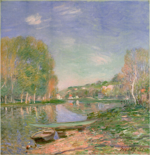 Banks of the Loing River, Morning, 1891, Alfred Sisley