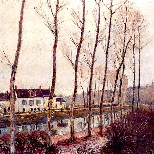 Le canal du Loing en hiver, 1891, Alfred Sisley