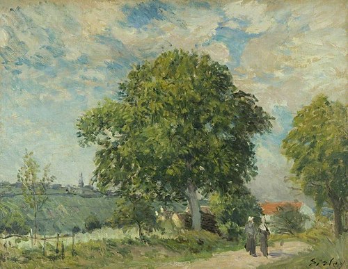 The Entrance to the Village, 1885, Alfred Sisley