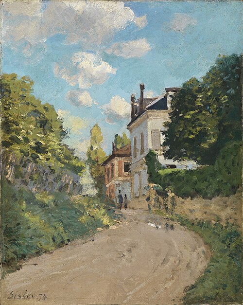 Rue de Montbuisson à Louveciennes, 1874, Alfred Sisley