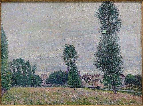 Moret, vu des champs, 1886, Alfred Sisley