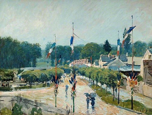 Le 14 juillet à Marly, 1875, Alfred Sisley