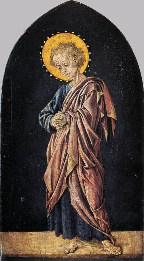 Saint John the Evangelist: Altarpiece Pinnacle (right), 1450, Master of Pratovecchio