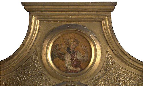 Gabriel: Frame Roundel (left), 1450, Master of Pratovecchio