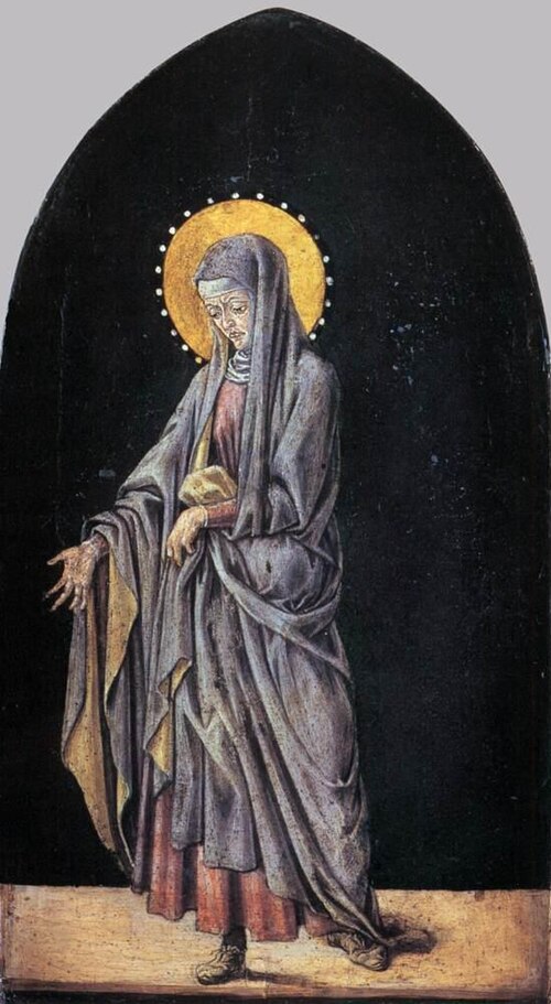 The Virgin: Altarpiece Pinnacle (left), 1450, Master of Pratovecchio