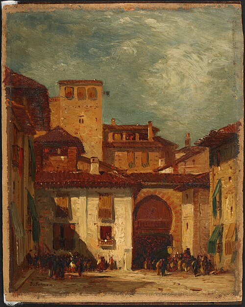Moroccan Courtyard, 1873, Samuel Colman