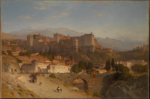 The Hill of the Alhambra, Granada, 1865, Samuel Colman