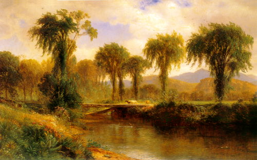 Moat Mountain and North Conway Ledges from Artist Brook, 1850, Samuel Colman