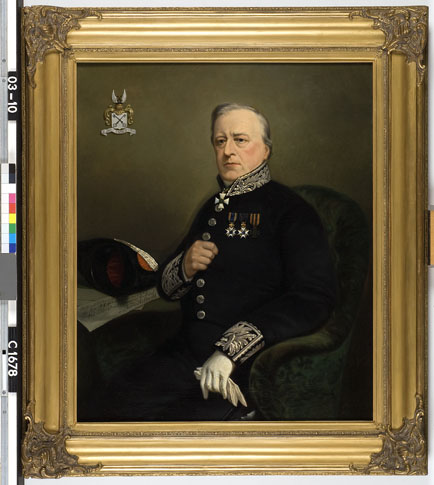Portrait of mr G. Schimmelpenninck Jzn., vice-president of the provincial legal court of Noord-Holla, 1894, Hendrik Savrij