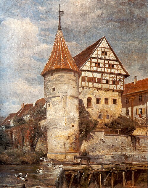 Zollernschloss in Balingen, 1895, Friedrich Eckenfelder