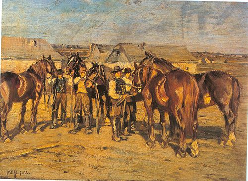 Horse market, 1913, Friedrich Eckenfelder