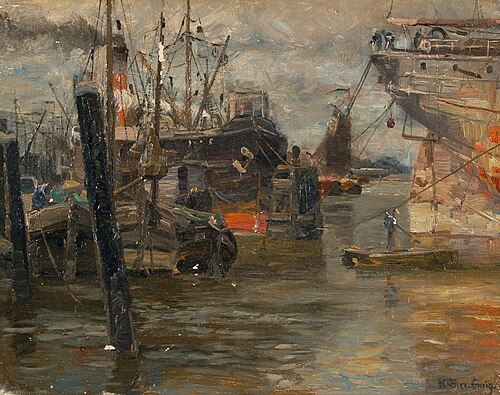 Emdener Hafen, 1908, Adolf Fischer-Gurig