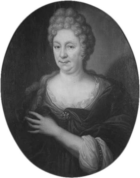 Portret van Magdalena de Sadelaer (1657-1718), echtgenote van Johannes Voet, 1703, Martinus de la Court