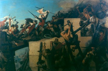 Godefroid de Bouillon à l'assaut de Jérusalem, le 15 juillet 1099, 1854, Charles Verlat