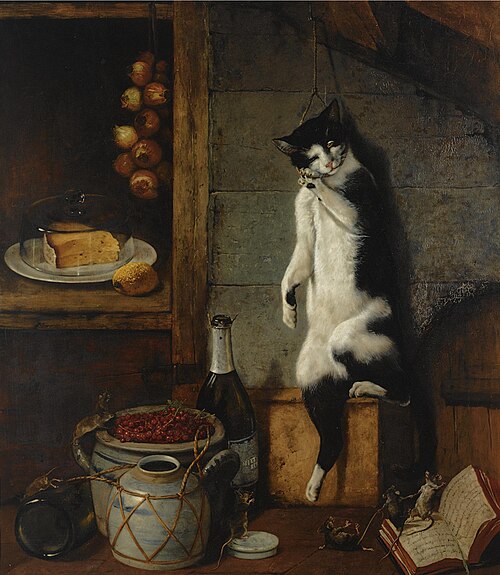 The unfortunate cat, 1869, Charles Verlat