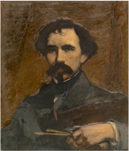 Portrait of the painter Joseph Lies, 1866, Charles Verlat