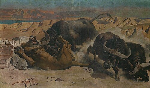 Defending the Herd, 1878, Charles Verlat