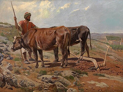 Plough Oxes with Fellah, 1877, Charles Verlat