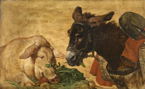 Greedy and Lazy, Moderate and Industrious, 1850, Charles Verlat