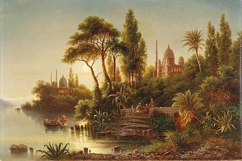 The Orient in the Evening Light, 1905, Albert Rieger