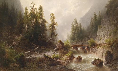 Gebirgsbach, 1905, Albert Rieger