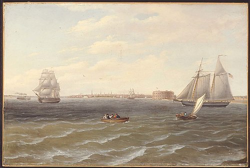 New York Harbor, 1831, Thomas Birch