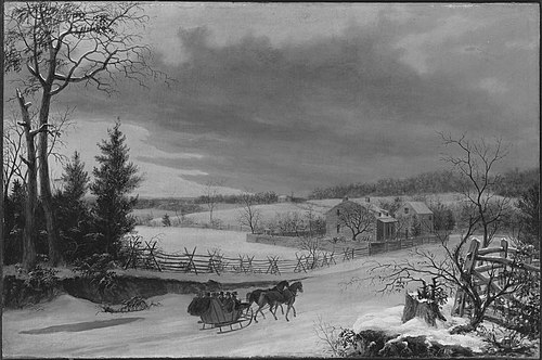 Sleigh Ride in the Country, 1841, Thomas Birch