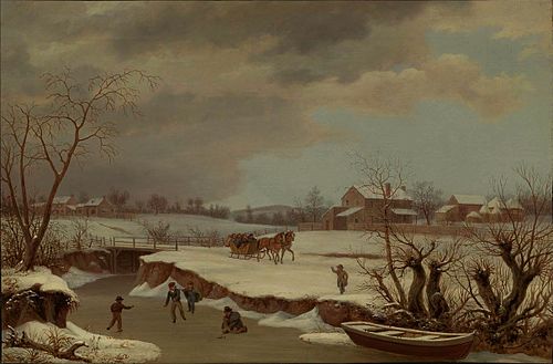 Skating, 1835, Thomas Birch